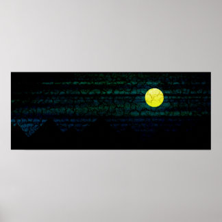 Donkere nachtvolle maan Poster