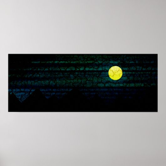 Donkere nachtvolle maan Poster (Voorkant)