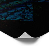 Donkere nachtvolle maan Poster (Hoek)