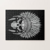 Donkere natte suikerschedel met hoofdletter legpuzzel (Horizontaal)