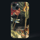 Donkere Natuur scène door Visual Studio iPhone 13 Hoesje<br><div class="desc">Deze donkere natuur scène shows een paar vlinders en een libellen die zich boven diepe groene bladeren en een mooie bloem samenvoegen. Je kunt bijna het slaan van vleugels horen terwijl je het stuk bestudeert. Als je van natuur houdt,  geniet je van dit schilderij. Koop vandaag nog je kopie!</div>