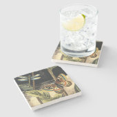 Donkere Natuur scène door Visual Studio Stenen Onderzetter (Zijkant)