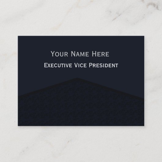 Donkere Navy Blue Center Point Visitekaartje (Voorkant)