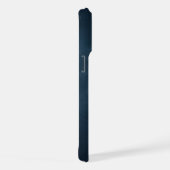 Donkere Navy Botanische Bladeren Monogram iPhone H Hoesje (Rechterkant)