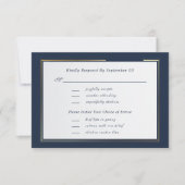 Donkere Navy Gouden Frame Script Menu Selectie RSV (Voorkant)
