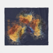 Donkere Navy Mystic Herfst Fleece Deken (Voorkant (Horizontaal))