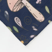 Donkere Navy Schimmels | Minimalistisch Kantoorgez Fleece Deken (Hoek)