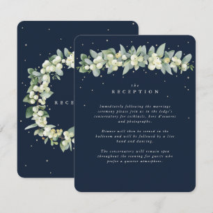Donkere Navy Snowberry + Eucalyptus Garland Recept Informatiekaartje