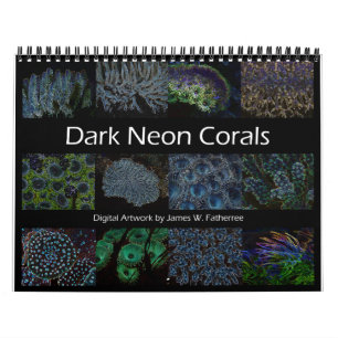 Donkere Neon Corals Wall Calendar van J.W. Fatherr Kalender