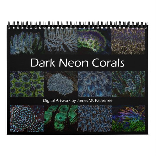 Donkere Neon Corals Wall Calendar van J.W. Fatherr Kalender (Hoes)