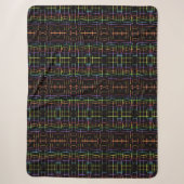 Donkere Neon Raster Sherpa Deken (Voorkant)
