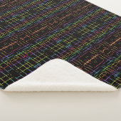 Donkere Neon Raster Sherpa Deken (3/4)