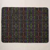 Donkere Neon Raster Sherpa Deken (Voorkant (horizontaal))