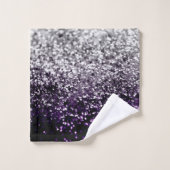 Donkere Night Paars Black Silver Glitter #1 #shiny Bad Handdoek (Wasdoekje)
