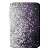 Donkere Night Paars Black Silver Glitter #1 #shiny Badmat (Voorkant Verticaal)
