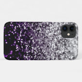 Donkere Night Paars Black Silver Glitter #1 #shiny Case-Mate iPhone Case (Achterkant (horizontaal))