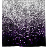 Donkere Night Paars Black Silver Glitter #1 #shiny Douchegordijn (Voorkant)
