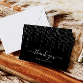 Donkere Night & String Lights Hartelijk dank Bedankkaart