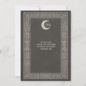 Donkere Noordse Viking Moon Huwelijksuitnodiging Kaart (Achterkant)