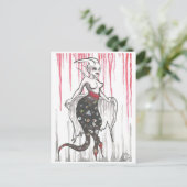 Donkere Nymph-wondemon Cartoon Fantasy Art Briefkaart (Staand voorkant)