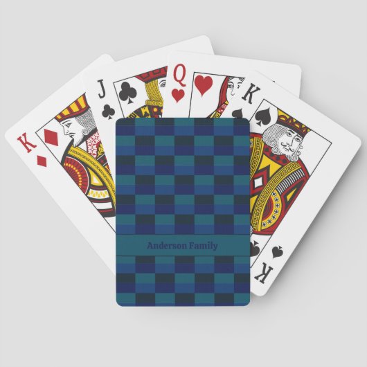 Donkere Oceaankleuren bij Nacht Pokerkaarten (Achterkant)