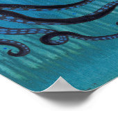 Donkere octopus Tentacles Acrylverf Poster (Hoek)