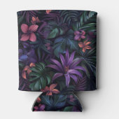 Donkere Oerwouden bloemen Blikjeskoeler (Achterkant)