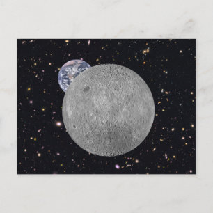 Donkere of verre zijde van de Moon Starry Sky Briefkaart
