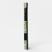 Donkere Olijf Groen en wit vocht met monogram Case-Mate iPhone Case (Achterkant/links)