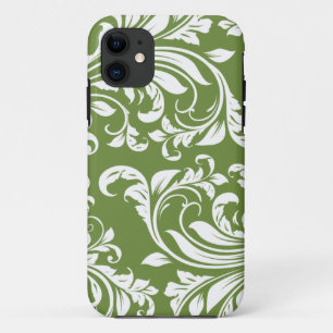 Donkere olijf Groen en witte vocht Case-Mate iPhone Case