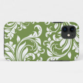 Donkere olijf Groen en witte vocht Case-Mate iPhone Case (Achterkant (horizontaal))