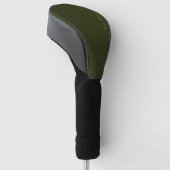 Donkere olijf textuur golfheadcover (Schuin)