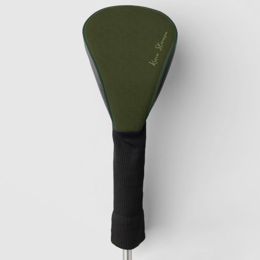 Donkere olijf textuur golfheadcover (Voorkant)