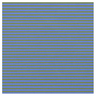 Donkere olijfgroen en koninklijk blauw strippatroo stof
