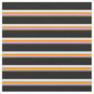 Donkere Olijfgroen, plum, donker Oranje, wit en zw Stof