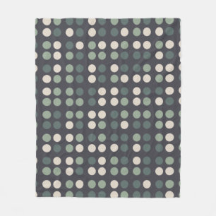 Donkere Olijfgroene Geometrische Patroon Boho Fleece Deken