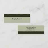Donkere Olijfgroene textuur Mini Visitekaartje (Voorkant / Achterkant)