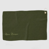 Donkere olijftextuur golfhanddoek (Horizontaal)