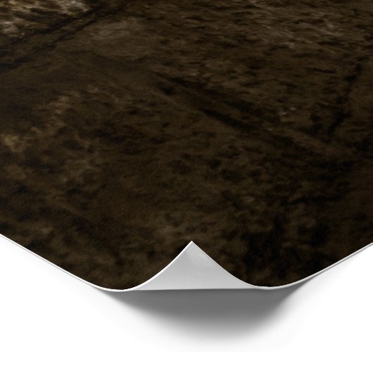 Donkere onderaardse tunnel poster (Hoek)