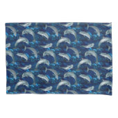 Donkere onderwateroceaan met Dolfijnen Kussensloop (Voorkant-Links)