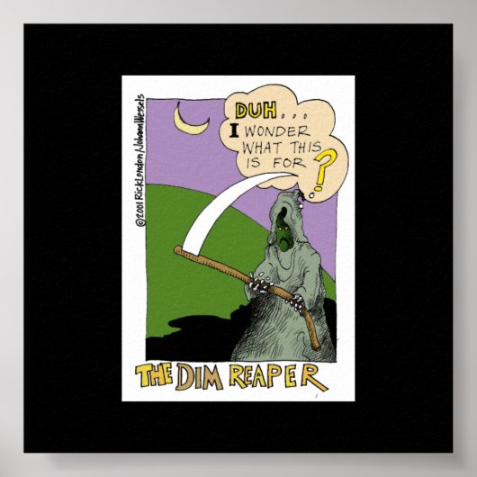 Donkere Oogster Halloween Grappige Cartoon Poster (Voorkant)