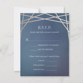 Donkere Opaline bruiloft uitnodiging antwoord RSVP