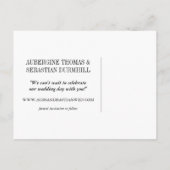 Donkere Opaline Edelsteen Bruiloft Save the Date Aankondigingskaart (Achterkant)