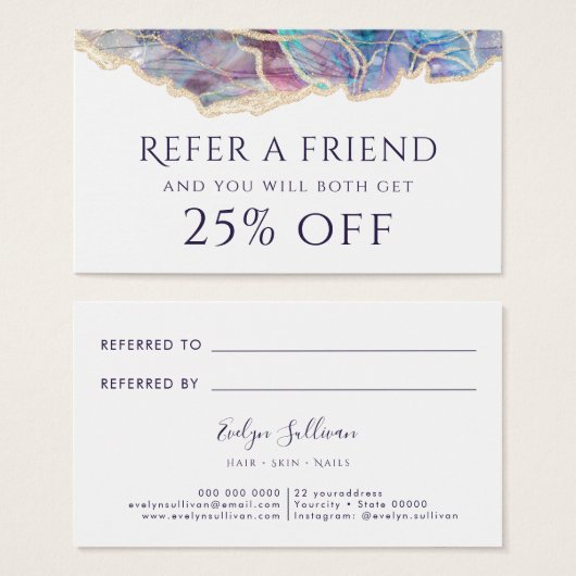 Donkere optische referentiekaart voor ontwerp visitekaartje (Voorkant /achterkant)