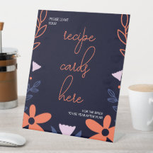 Donkere Oranje Bloemige Bruidsdouche