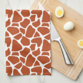 Donkere Oranje Giraffe Patroon Theedoek (Quarter Fold)