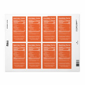 Donkere Oranje honingvoeding Product Etiket (Full Sheet)