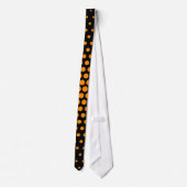 Donkere oranje Stippen Modern Black Stropdas (Achterkant)