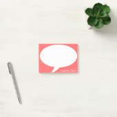 Donkere Oranje Talk Bubble gerangschikt op maat Post-it® Notes (Kantoor)