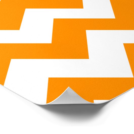 Donkere Oranje zigzag Poster (Hoek)